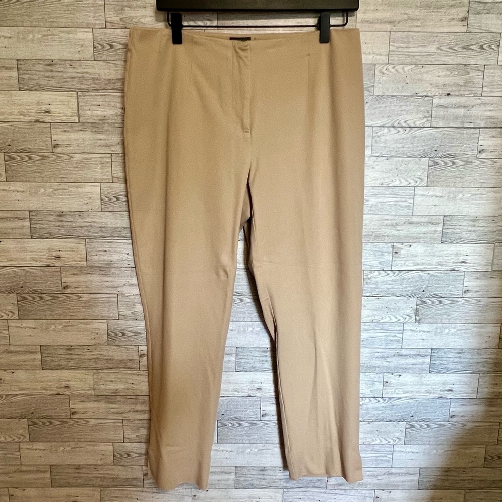 Additions by Chicos Women’s Pant Size-0.5 /XS‎ Tan Straight Leg Cotton Stretch